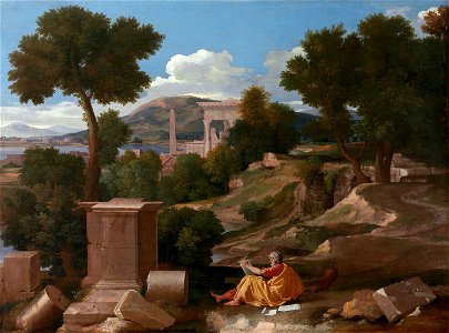 Nicolas Poussin - Landscape with Saint John on Patmos - 1930.500 - Art Institute of Chicago