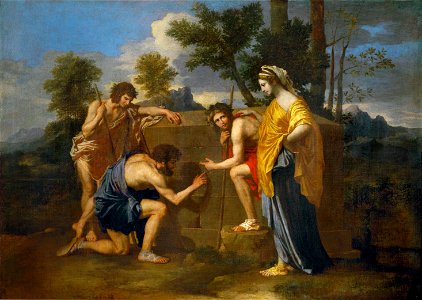Nicolas Poussin - Et in Arcadia ego (deuxième version) (cropped)