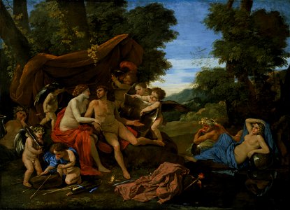 Nicolas Poussin - Mars and Venus - Google Art Project (559039). Free illustration for personal and commercial use.