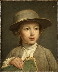 Nicolas-Bernard Lépicié - Portrait of a Boy with a Drawing Book, possibly a Pupil of the Artist - 870 - Rijksmuseum