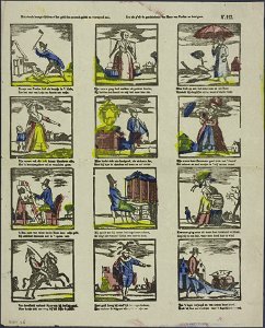 Niet steeds brengt rijkdom of het geld den mensch geluk en voorspoed aan-Catchpenny print-Borms 0699