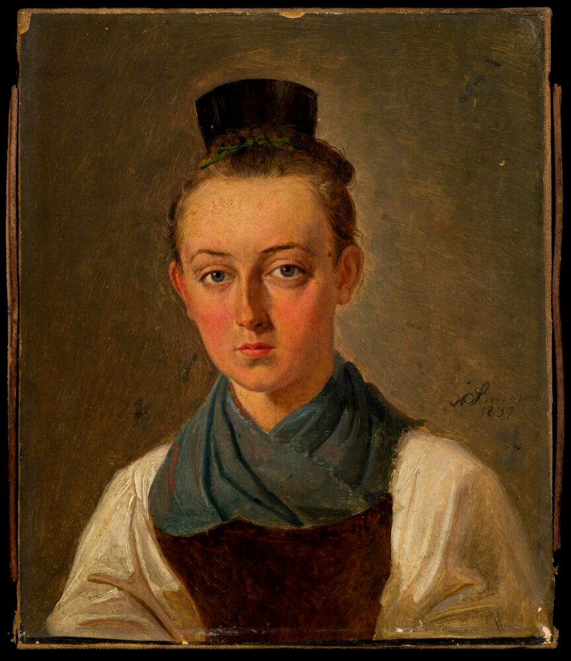 Niels Simonsen - Bavarian Woman, Study - NM 7471 - Nationalmuseum