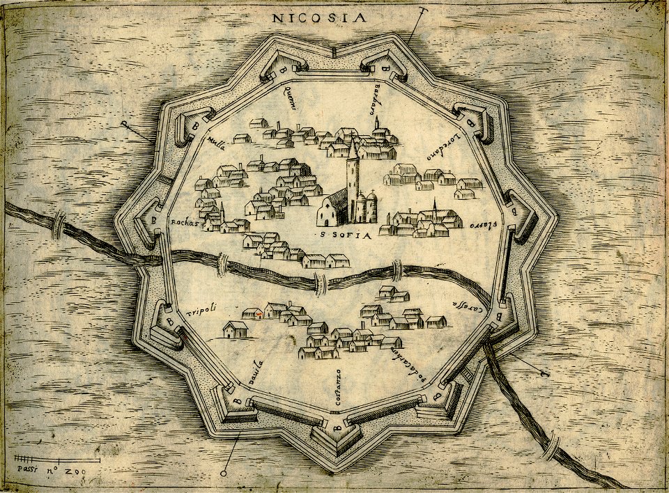 Nicosia - Camocio Giovanni Francesco - 1574