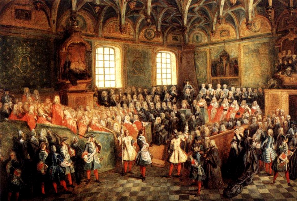 Nicolas Lancret - The Seat of Justice in the Parliament of Paris in 1723 - WGA12429