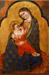 Nicolò Semitecolo, Madonna dell'Umilta. c.1350, (87x58cm) State Pushkin Museum of Fine Art, Moscow.. Free illustration for personal and commercial use.