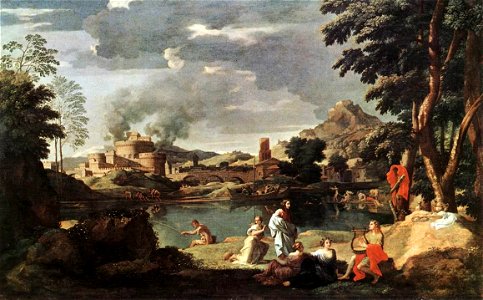 Nicolas Poussin - Landscape with Orpheus and Euridice - WGA18321