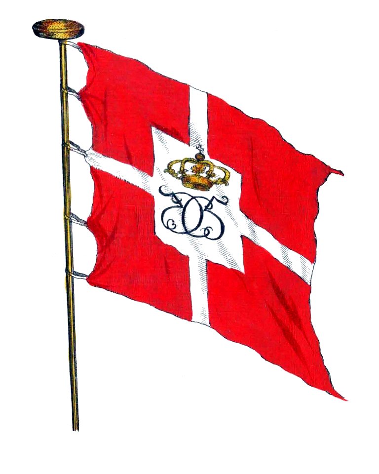 Nieuwe Hollandse scheeps-bouw 1695, Plate 58 (Deense vlag)