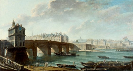Nicolas-Jean-Baptiste Raguenet - The Pont Neuf and the Samaritaine - WGA18970
