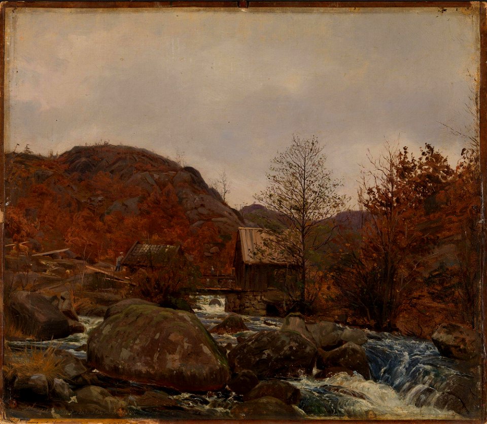 Amaldus Nielsen - Mill at Frostestad near Mandal - NG.M.00621 - National Museum of Art, Architecture and Design