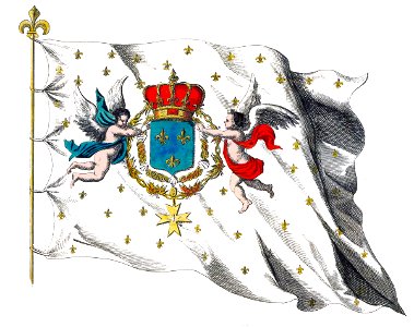 Nieuwe Hollandse scheeps-bouw 1695, Plate 52 (Franse Koninglyke vlag)