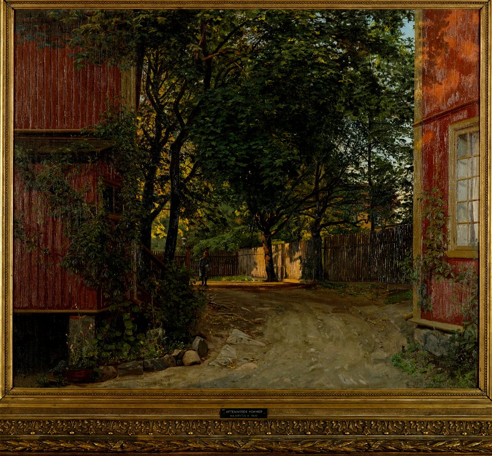 Amaldus Nielsen - Aftenavisen kommer, Majorstuveien 8 - AN.M.00253 - Munch Museum (cropped-1)