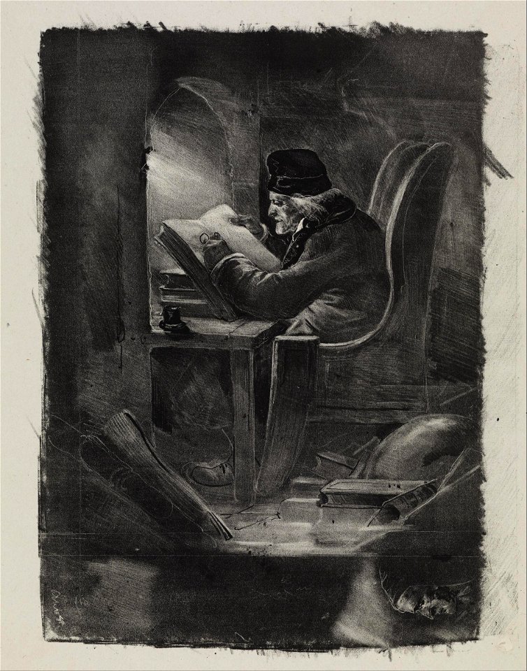 Nicolas-Toussaint Charlet - Essai à la manière noire (Un Géographe) - Google Art Project