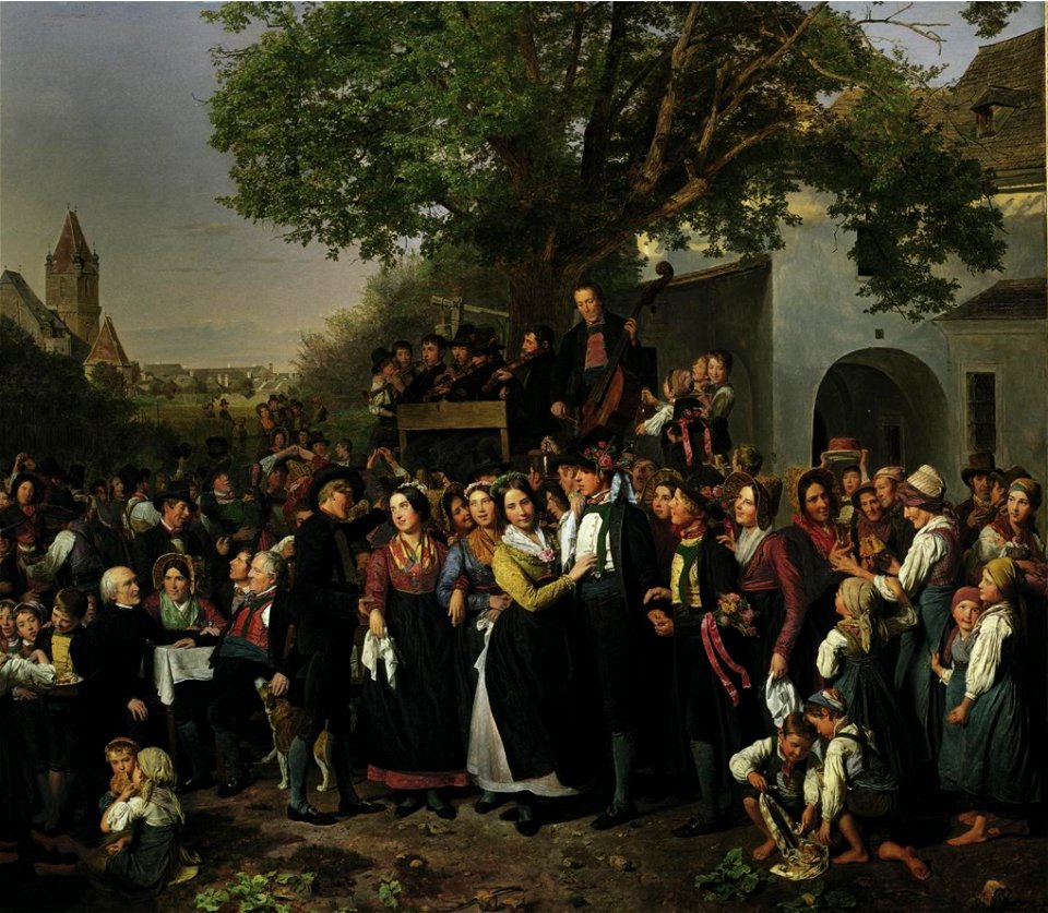 Niederösterreichische Bauernhochzeit - Ferdinand Georg Waldmüller 1843