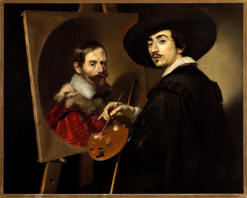 Nicolas Régnier - Self-Portrait with an Easel - 1982.116 - Harvard Art Museums
