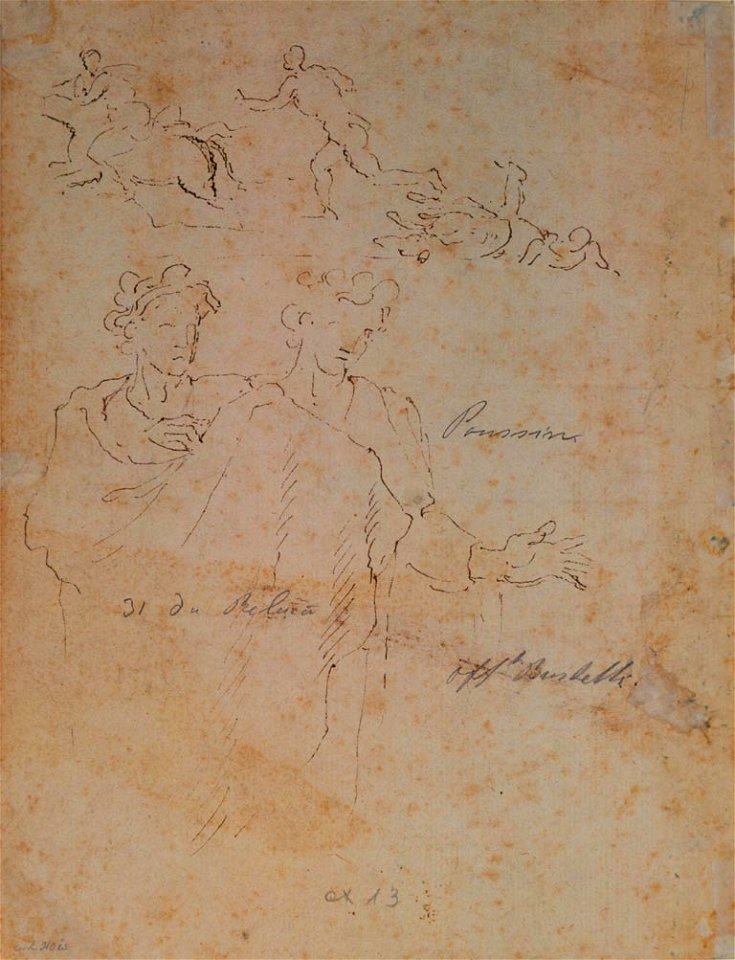 Nicolas Poussin - Estudo de dois homens correndo