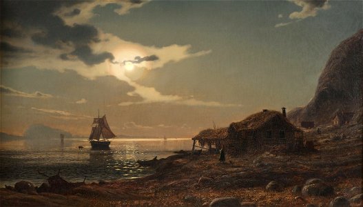 Amaldus Nielsen - Fiskerne vender hjem (1869)
