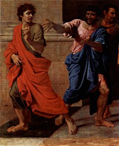 Nicolas Poussin - Le Christ et la femme adultère (détail)
