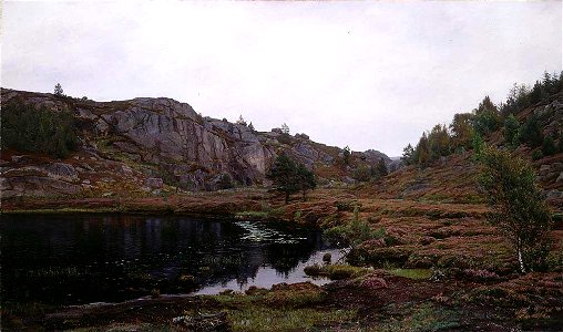 Amaldus Nielsen - In a lonely Place. (Hoven near Mandal) - NG.M.00619 - National Museum of Art, Architecture and Design. Free illustration for personal and commercial use.