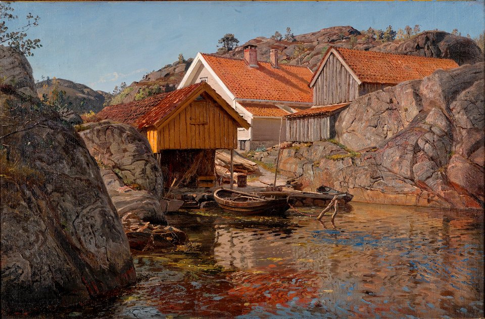 Amaldus Nielsen - Mellom klipper. Møl, Ny-Hellesund - AN.M.00251 - Munch Museum (cropped-2)