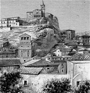 Nicosia – Roccia e chiesa di San Salvatore (xilografia)