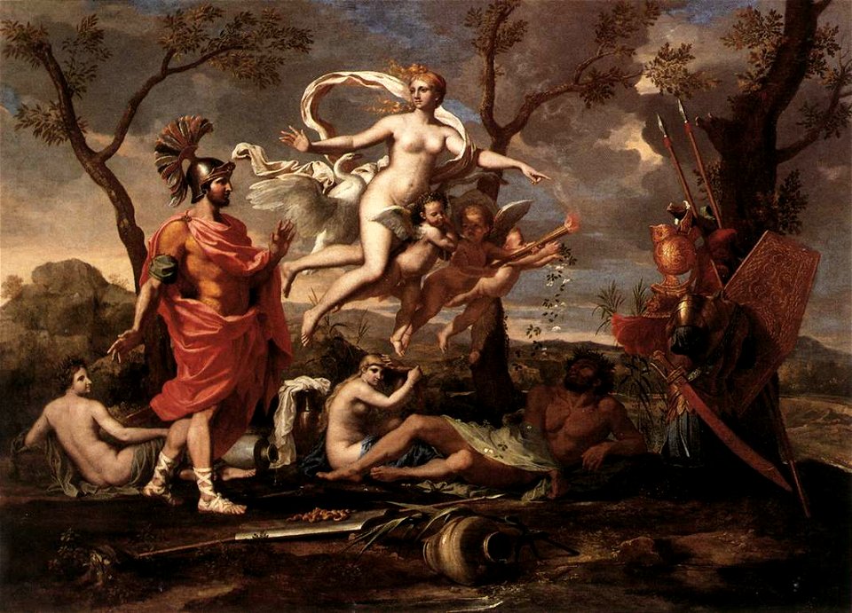 Nicolas Poussin - Venus Presenting Arms to Aeneas - WGA18308