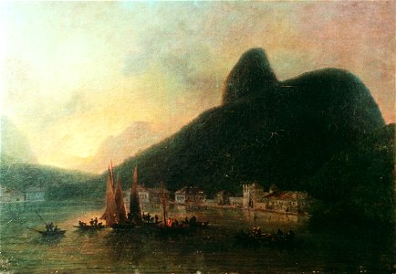 Nicolas-Antoine Taunay - Vista da enseada de Botafogo, 1816. Free illustration for personal and commercial use.