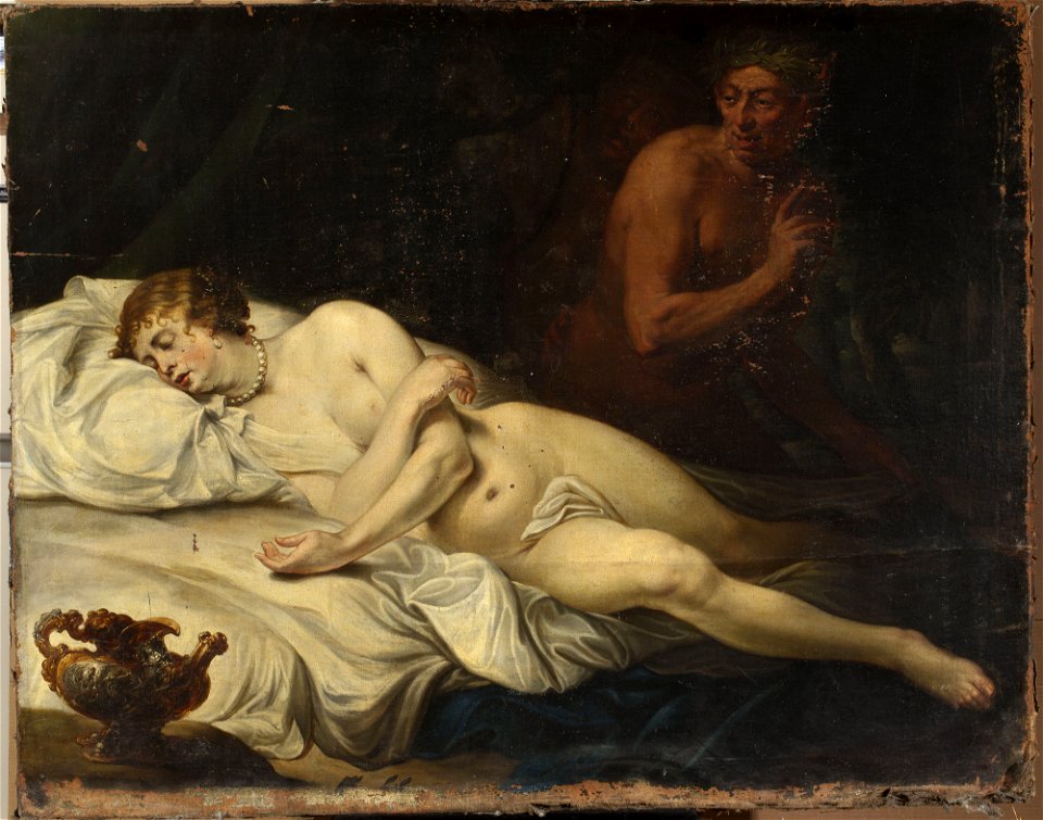Nieznany malarz flamandzki - Sleeping Venus with a Satyr - M.Ob.1829 - National Museum in Warsaw