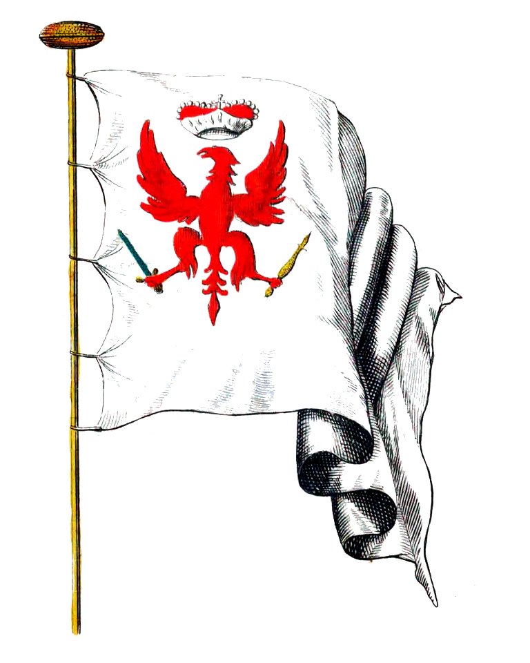 Nieuwe Hollandse scheeps-bouw 1695, Plate 65 (Brandeburger vlag)