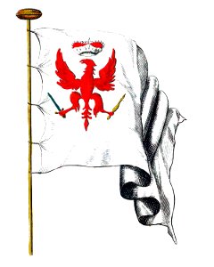 Nieuwe Hollandse scheeps-bouw 1695, Plate 65 (Brandeburger vlag)