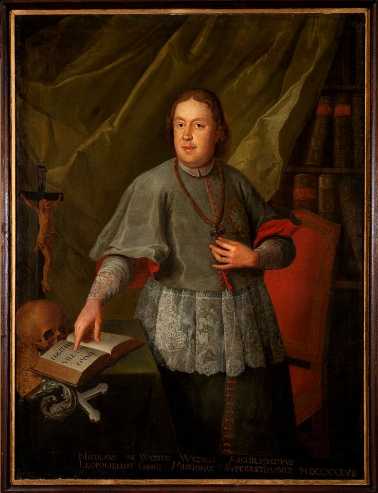Nieznany malarz polski - Portrait of Mikołaj Wyżycki (d. 1757), archbishop of Lviv - MP 3469 MNW - National Museum in Warsaw