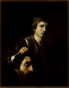 Nicolas Tournier - David with Goliath’s head - M.Ob.655 MNW - National Museum in Warsaw. Free illustration for personal and commercial use.