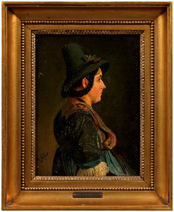 Niels Simonsen - Profile Study of a Woman in Tyrolean Costume - NM 7534 - Nationalmuseum