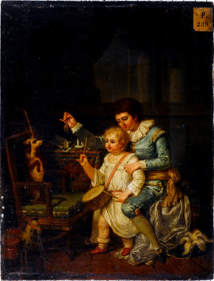 Nicolas-André Monsiau - Enfants jouant avec un chien - P239 - Musée Carnavalet