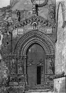 Nicosia – Porta principale del Duomo (xilografia)