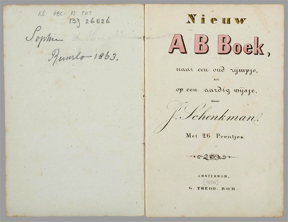 Nieuw AB boek naar een oud rijmpje en op een aardig wijsje (1856) - PPN 851964206 - Image 2