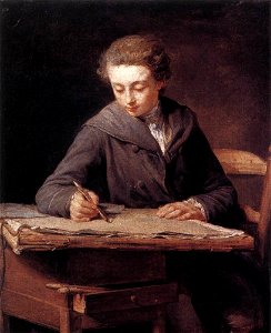 Nicolas-Bernard Lépicié - The Young Draughtsman - WGA12901. Free illustration for personal and commercial use.