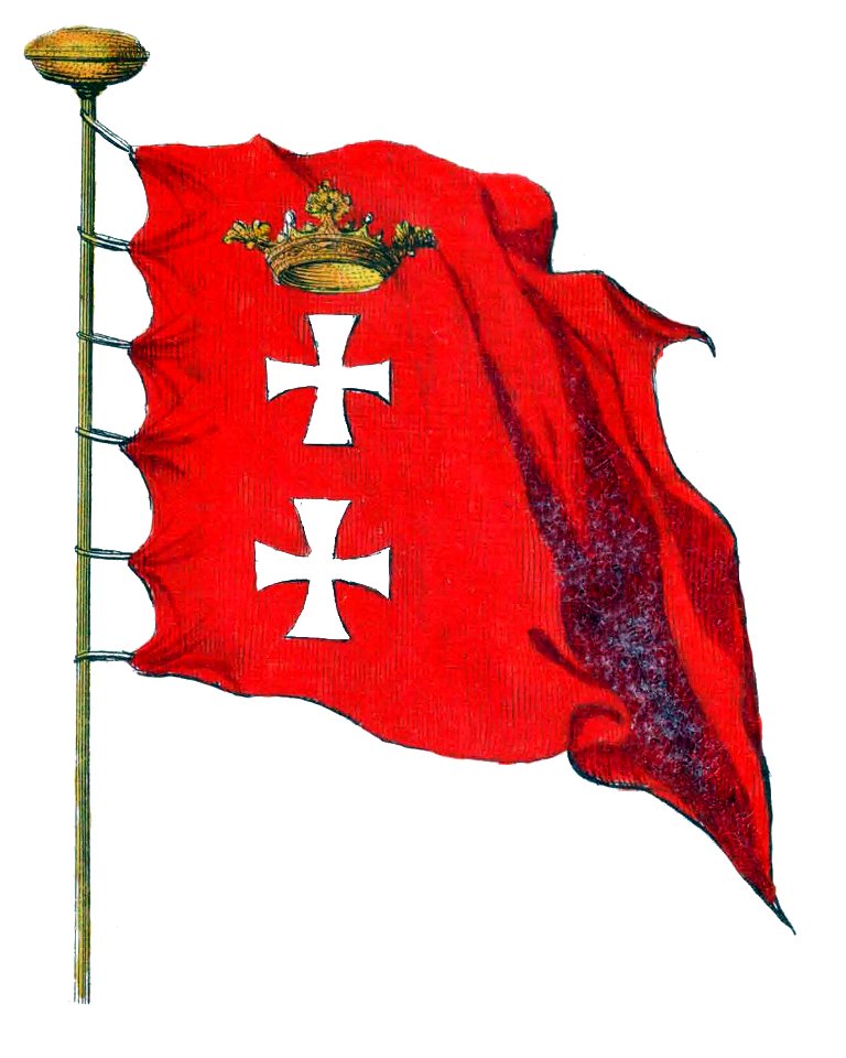 Nieuwe Hollandse scheeps-bouw 1695, Plate 63 (Poolse vlag van Dantzig)