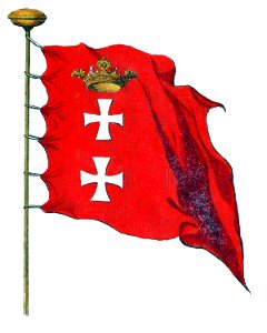 Nieuwe Hollandse scheeps-bouw 1695, Plate 63 (Poolse vlag van Dantzig)