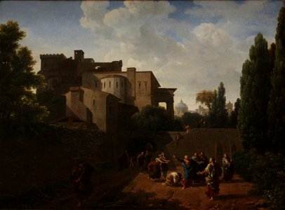 Nicolas Taunay - Paysage avec le Christ et l'hémoroïsse