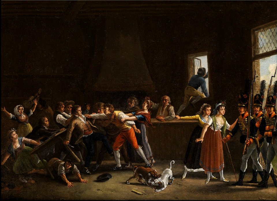 Nicolas-Louis-Albert Delerive Wirtshausrauferei