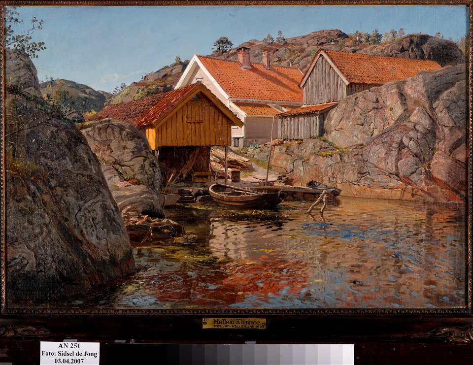 Amaldus Nielsen - Mellom klipper. Møl, Ny-Hellesund - AN.M.00251 - Munch Museum