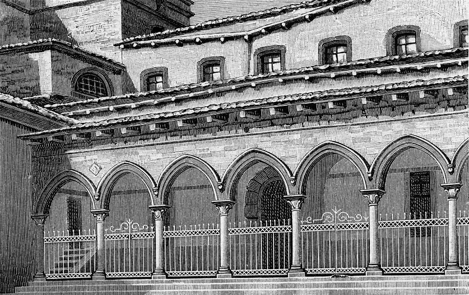 Nicosia – Portico del Duomo (xilografia)