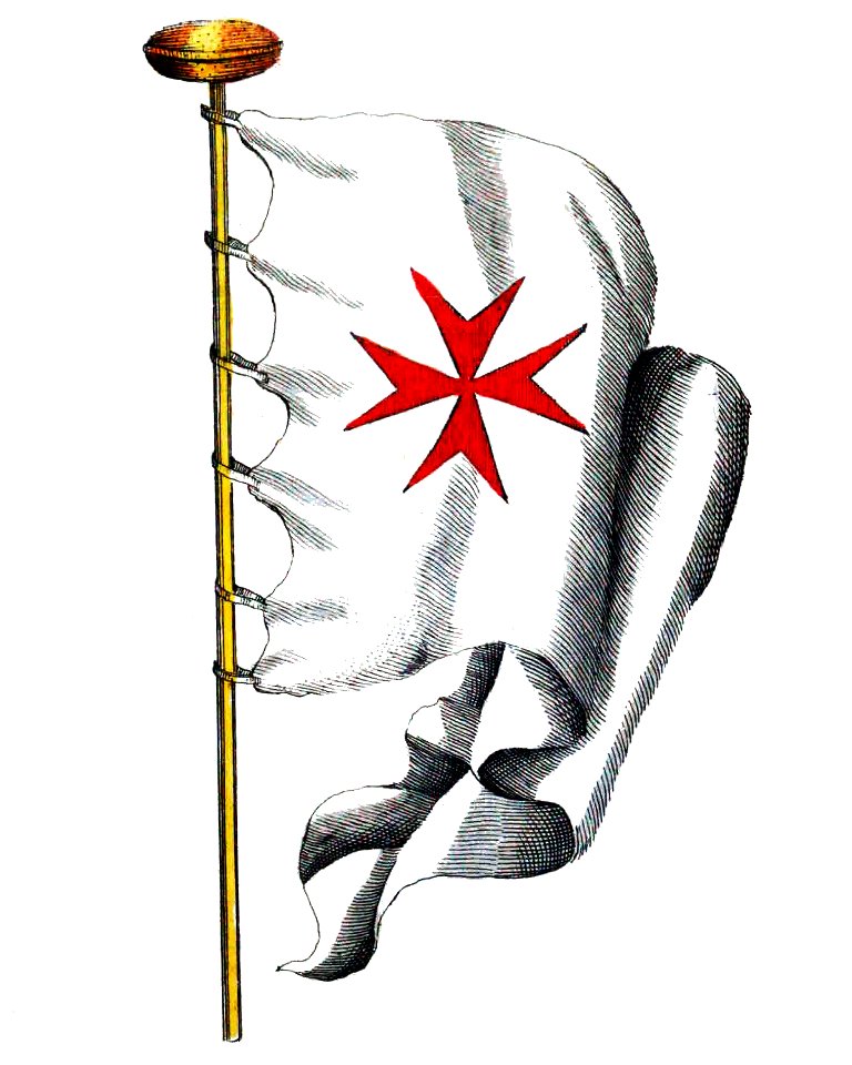 Nieuwe Hollandse scheeps-bouw 1695, Plate 43 (Vlag van Malta)
