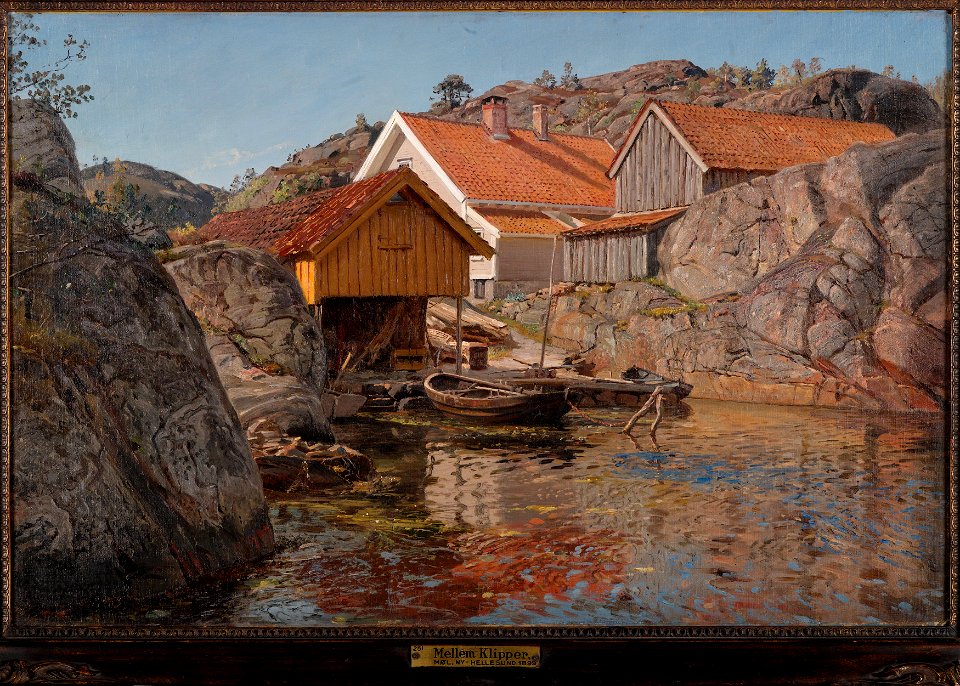 Amaldus Nielsen - Mellom klipper. Møl, Ny-Hellesund - AN.M.00251 - Munch Museum (cropped-1)