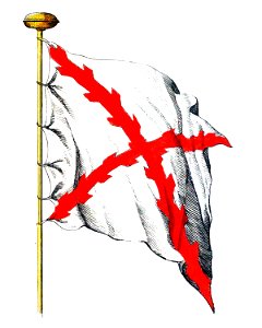 Nieuwe Hollandse scheeps-bouw 1695, Plate 35 (Bourgondise vlag)