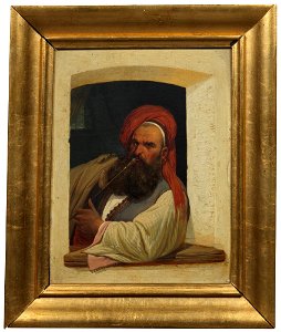Niels Simonsen - Pipe-Smoking Algerian Man - NM 7476 - Nationalmuseum