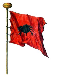 Nieuwe Hollandse scheeps-bouw 1695, Plate 75 (Vlag van Koerland)