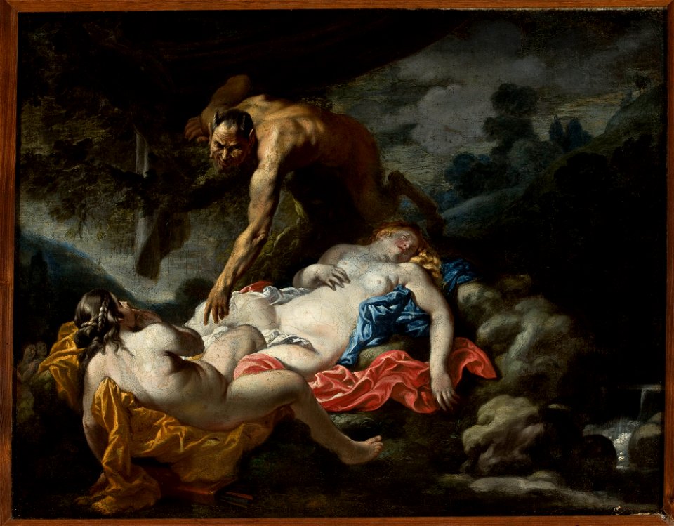 Nieznany malarz holenderski - Satyr and nymphs - M.Ob.1246 - National Museum in Warsaw