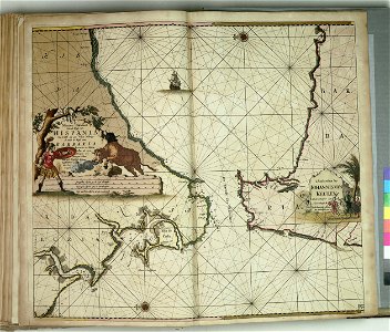 Nieuwe paskaart van de kust van Hispania van 't Klif tot aan Velez Malaga also mede de kust van Barbaria van Larache tot Belis RMG F8160