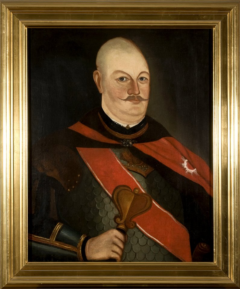 Nieznany malarz polski - Portrait of Michał Górski, Nałęcz coat of arms,ensign of Samogitia - MP 3348 MNW - National Museum in Warsaw